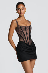 Fioreclo Cornessa Mini Dress in Black Lace