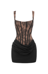 Fioreclo Cornessa Mini Dress in Black Lace