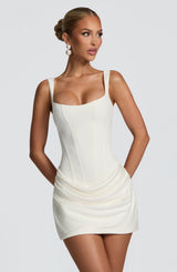 Fioreclo Cornessa Mini Dress in Ivory