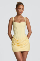 Fioreclo Cornessa Mini Dress in Lemon