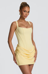 Fioreclo Cornessa Mini Dress in Lemon