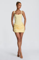 Fioreclo Cornessa Mini Dress in Lemon
