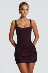 Fioreclo Cornessa Mini Dress in Plum