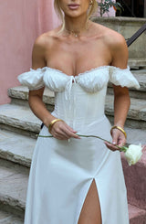 Fioreclo Courtenay Midi Dress in Ivory