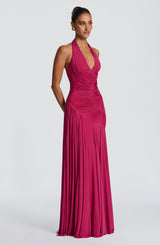 Fioreclo Covana Maxi Dress in Raspberry