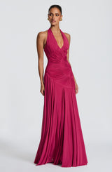 Fioreclo Covana Maxi Dress in Raspberry