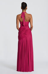 Fioreclo Covana Maxi Dress in Raspberry