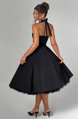 Fioreclo Cressia Midi Dress in Black