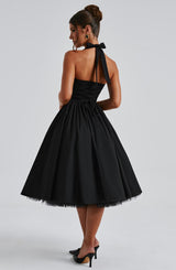 Fioreclo Cressia Midi Dress in Black
