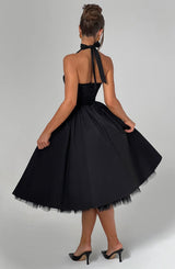 Fioreclo Cressia Midi Dress in Black