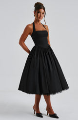 Fioreclo Cressia Midi Dress in Black
