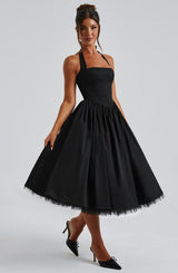 Fioreclo Cressia Midi Dress in Black