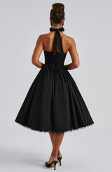 Fioreclo Cressia Midi Dress in Black