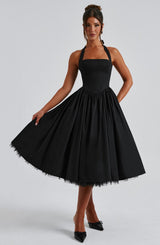 Fioreclo Cressia Midi Dress in Black