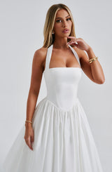 Fioreclo Cressia Midi Dress in Ivory