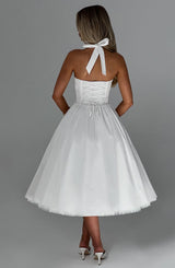 Fioreclo Cressia Midi Dress in Ivory