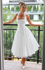 Fioreclo Cressia Midi Dress in Ivory