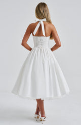 Fioreclo Cressia Midi Dress in Ivory