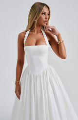 Fioreclo Cressia Midi Dress in Ivory