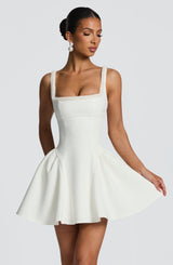 Fioreclo Cristelle Mini Dress in Ivory