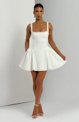 Fioreclo Cristelle Mini Dress in Ivory