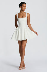 Fioreclo Cristelle Mini Dress in Ivory
