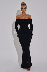 Fioreclo Cypria Maxi Dress in Black