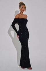 Fioreclo Cypria Maxi Dress in Black