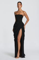 Fioreclo Cyrena Maxi Dress in Black