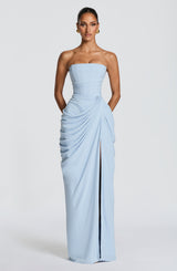 Fioreclo Cyrena Maxi Dress in Glacier Blue
