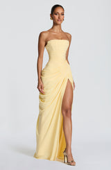 Fioreclo Cyrena Maxi Dress in Lemon