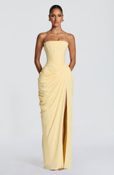 Fioreclo Cyrena Maxi Dress in Lemon