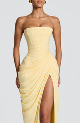 Fioreclo Cyrena Maxi Dress in Lemon