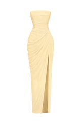 Fioreclo Cyrena Maxi Dress in Lemon