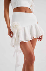 Fioreclo Dainara Mini Skirt in Ivory