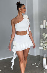 Fioreclo Dainara Mini Skirt in Ivory
