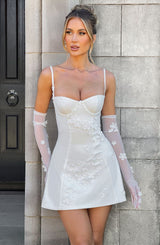 Fioreclo Dalisse Mini Dress in Ivory