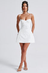 Fioreclo Dalisse Mini Dress in Ivory