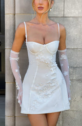 Fioreclo Dalisse Mini Dress in Ivory
