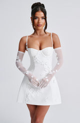 Fioreclo Dalisse Mini Dress in Ivory