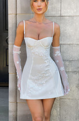 Fioreclo Dalisse Mini Dress in Ivory