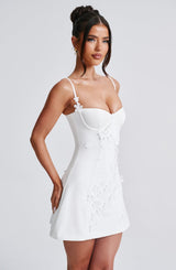 Fioreclo Dalisse Mini Dress in Ivory