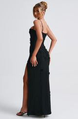 Fioreclo Dalyra Maxi Dress in Black Lined
