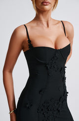 Fioreclo Dalyra Maxi Dress in Black Lined
