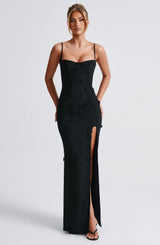Fioreclo Dalyra Maxi Dress in Black Lined