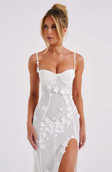 Fioreclo Dalyra Maxi Dress in Ivory