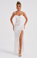 Fioreclo Dalyra Maxi Dress in Ivory