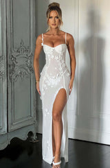 Fioreclo Dalyra Maxi Dress in Ivory