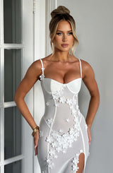 Fioreclo Dalyra Maxi Dress in Ivory