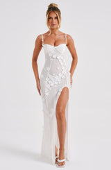 Fioreclo Dalyra Maxi Dress in Ivory